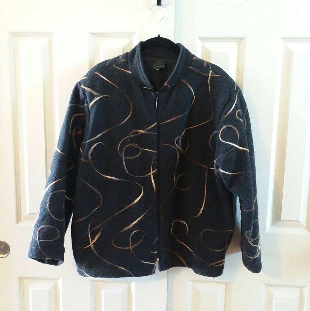 Staples Embroidered Swirl Design Jacket